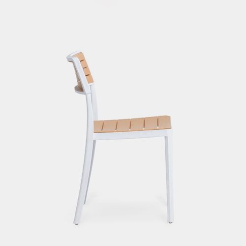 Chaise D'extérieur En Plastique Blanco-natural 41x81cm