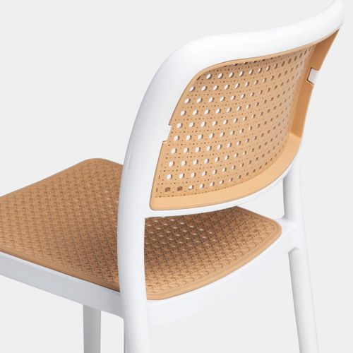Chaise D'extérieur En Plastique Blanco-natural 44x81cm