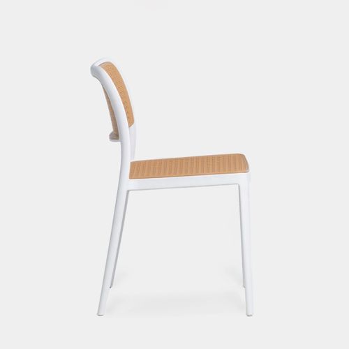 Chaise D'extérieur En Plastique Blanco-natural 44x81cm