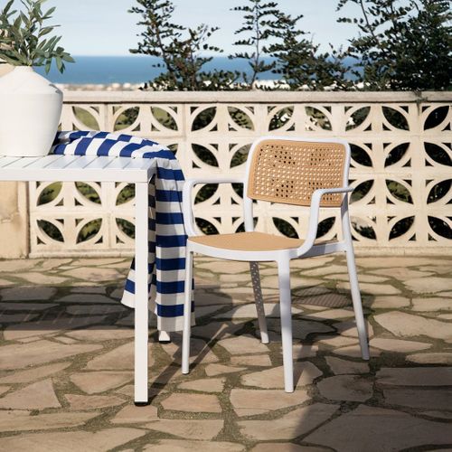 Chaise D'extérieur En Plastique Blanco-natural 57x81cm