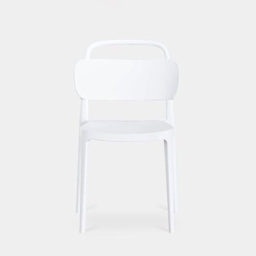 Chaise D'extérieur En Plastique Blanc 47x78cm