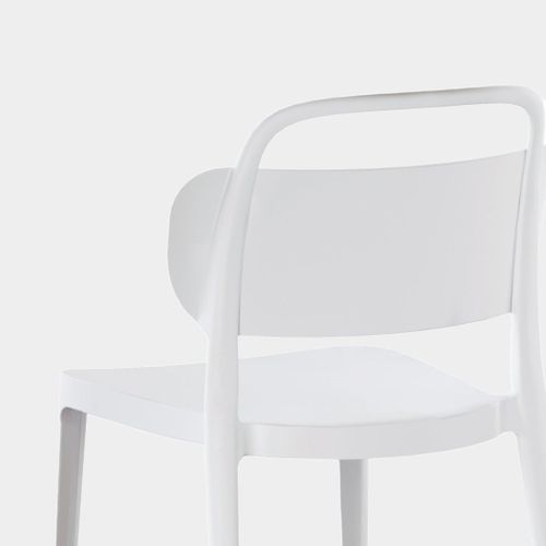 Chaise D'extérieur En Plastique Blanc 47x78cm