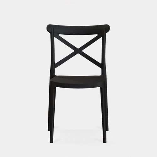 Chaise D'extérieur En Plastique Gris Anthracite 48x81cm