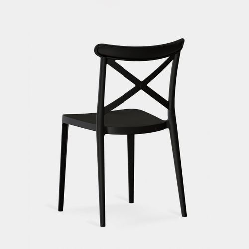 Chaise D'extérieur En Plastique Gris Anthracite 48x81cm