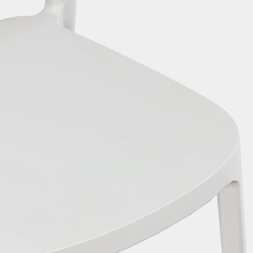 Chaise D'extérieur En Plastique Blanc 43x80cm