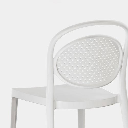 Chaise D'extérieur En Plastique Blanc 43x80cm