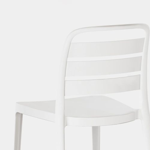Chaise D'extérieur En Plastique Blanc 42x80cm