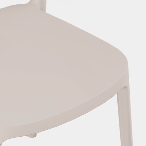 Chaise D'extérieur En Plastique Beige 42x80cm