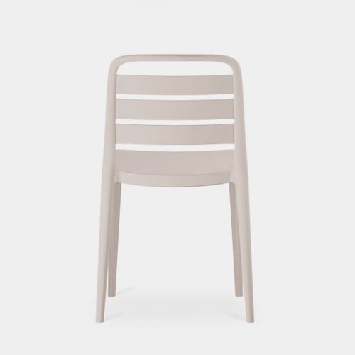 Chaise D'extérieur En Plastique Beige 42x80cm