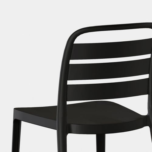 Chaise D'extérieur En Plastique Gris Anthracite 42x80cm