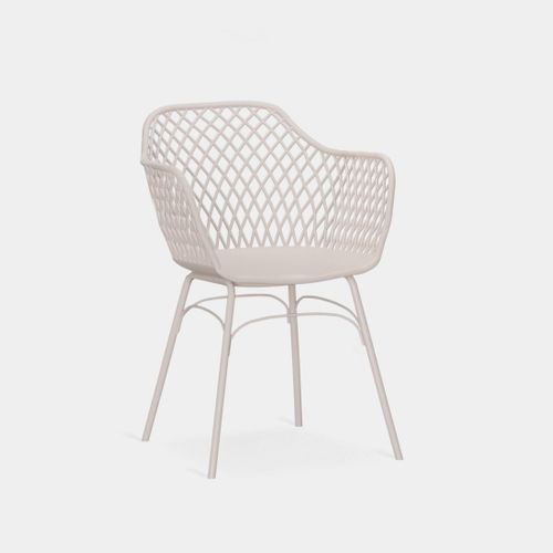 Chaise D'extérieur En Plastique Beige 59x72cm