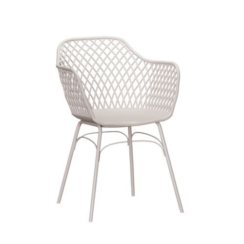 Chaise D'extérieur En Plastique Beige 59x72cm