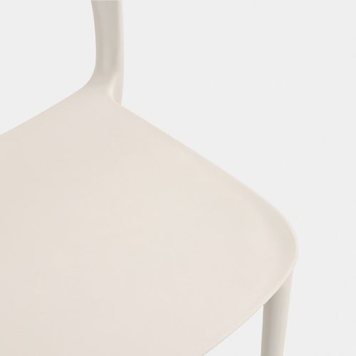 Chaise D'extérieur En Plastique Beige 46x83cm