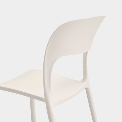 Chaise D'extérieur En Plastique Beige 46x83cm