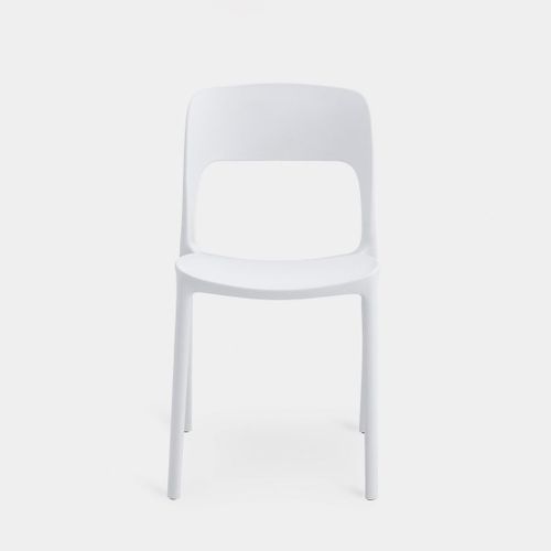Chaise D'extérieur En Plastique Blanc 46x83cm