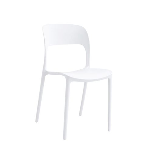 Chaise D'extérieur En Plastique Blanc 46x83cm