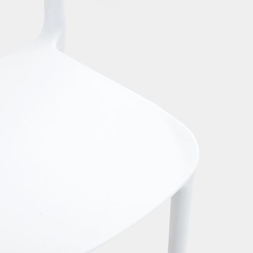 Chaise D'extérieur En Plastique Blanc 46x83cm