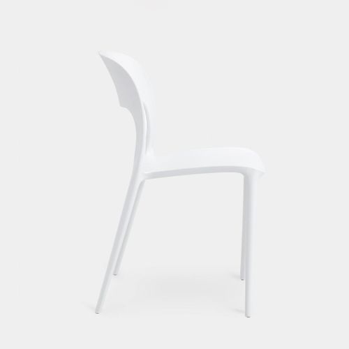 Chaise D'extérieur En Plastique Blanc 46x83cm