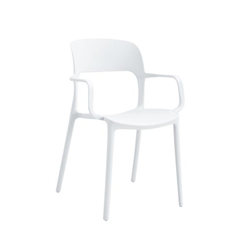 Chaise D'extérieur En Plastique Blanc 53x83cm