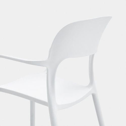Chaise D'extérieur En Plastique Blanc 53x83cm