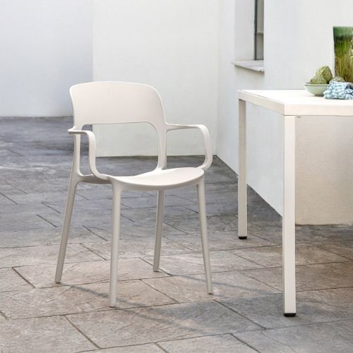 Chaise D'extérieur En Plastique Beige 53x83cm