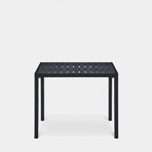 Table Fixe En Polypropylène Gris Anthracite 84x76cm