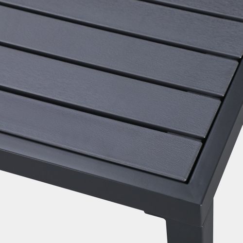 Table Fixe En Polypropylène Gris Anthracite 84x76cm