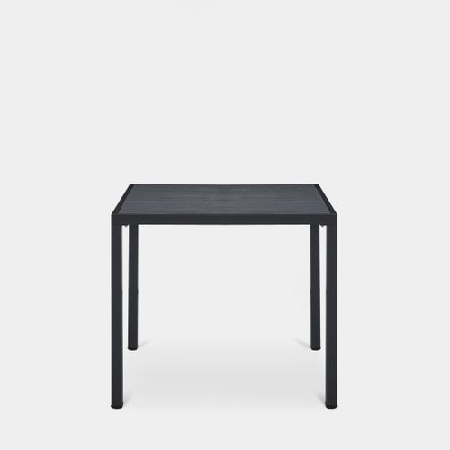 Table Fixe En Polypropylène Gris Anthracite 84x76cm