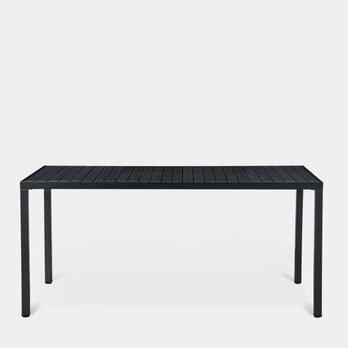 Table Fixe En Polypropylène Gris Anthracite 165x76cm