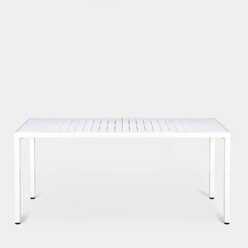 Table Fixe En Polypropylène Blanc 165x76cm