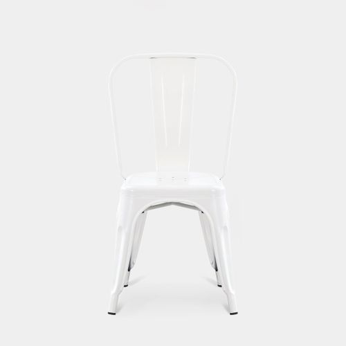 Chaise D'extérieur En Métal Blanc 46x85cm
