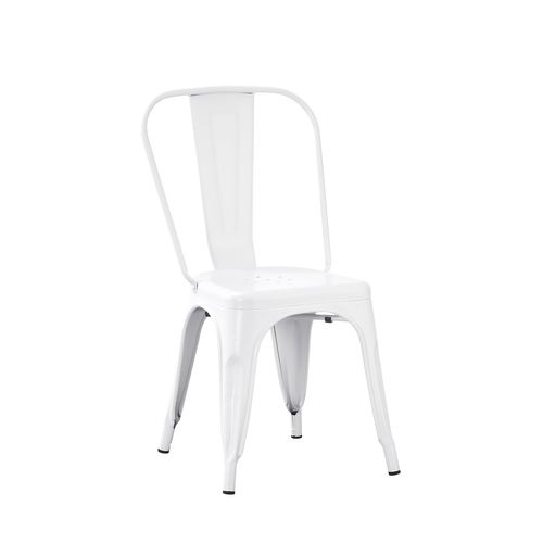 Chaise D'extérieur En Métal Blanc 46x85cm