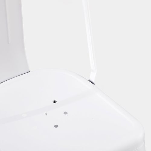 Chaise D'extérieur En Métal Blanc 46x85cm