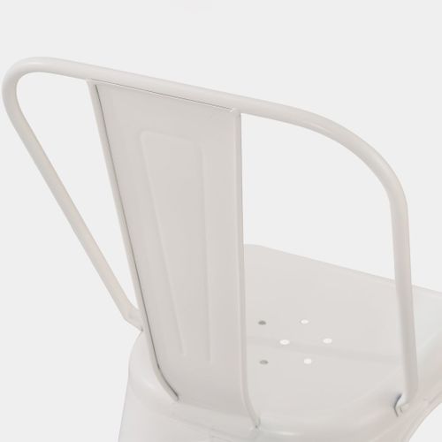 Chaise D'extérieur En Métal Beige 46x85cm