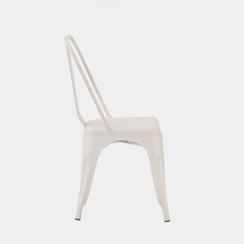 Chaise D'extérieur En Métal Beige 46x85cm