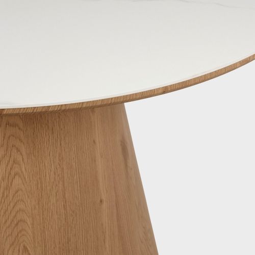 Table Fixe En Céramique Blanc 115x75cm