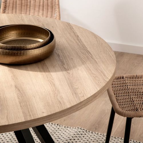 Table Fixe En Bois Naturel 120x77cm