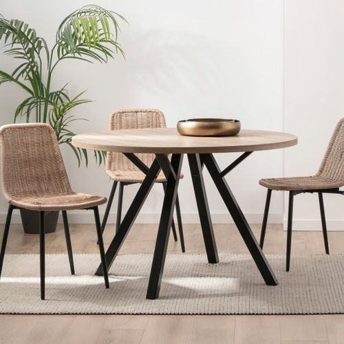 Table Fixe En Bois Naturel 120x77cm