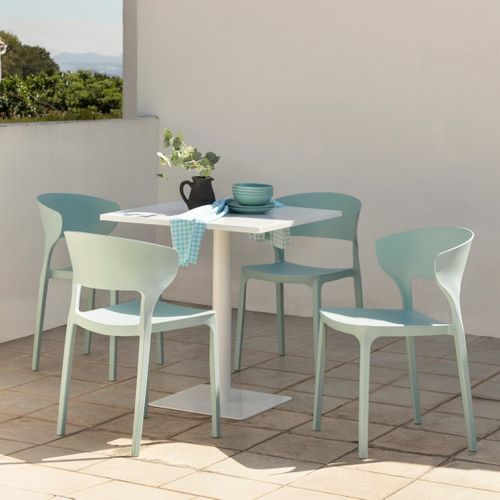 Chaise D'extérieur En Plastique Menthe 48x76cm