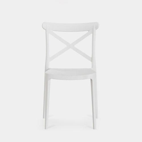 Chaise D'extérieur En Plastique Blanc 48x81cm