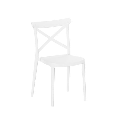 Chaise D'extérieur En Plastique Blanc 48x81cm