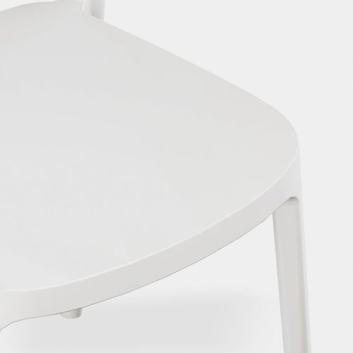 Chaise D'extérieur En Plastique Blanc 48x81cm