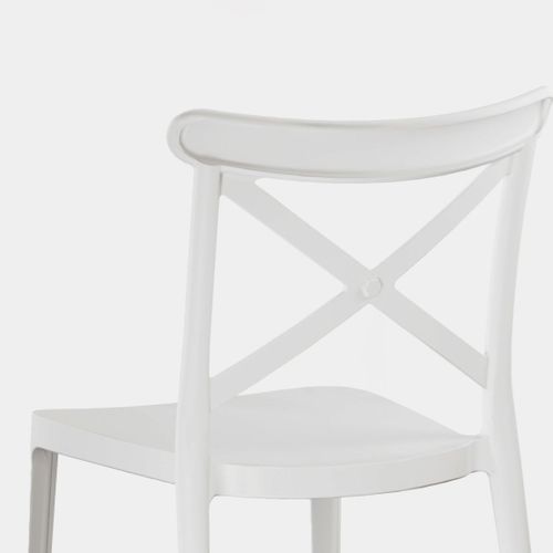 Chaise D'extérieur En Plastique Blanc 48x81cm