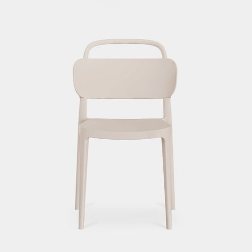 Chaise D'extérieur En Plastique Beige 47x78cm