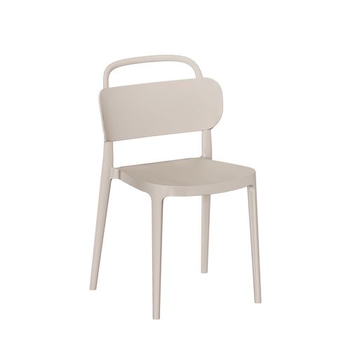 Chaise D'extérieur En Plastique Beige 47x78cm