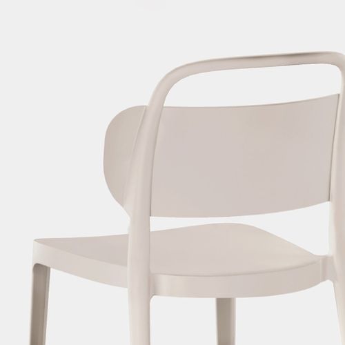 Chaise D'extérieur En Plastique Beige 47x78cm