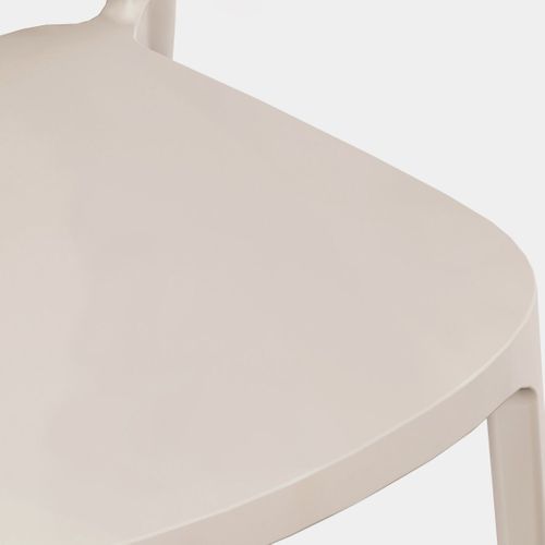 Chaise D'extérieur En Plastique Beige 47x78cm