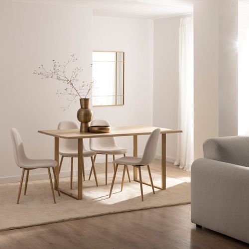 Table Fixe En Bois Naturel 160x76cm