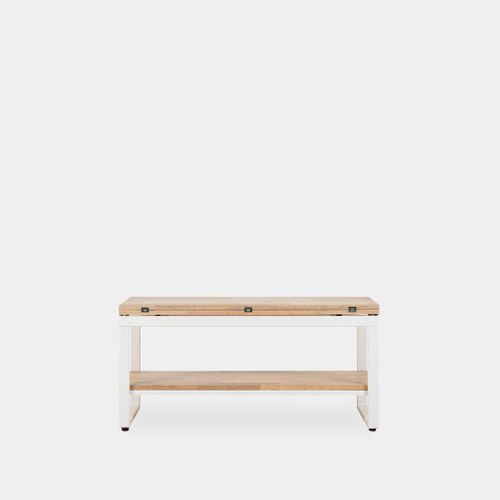 Table Basse Relevable Et Extensible En Bois Naturel 100x49cm