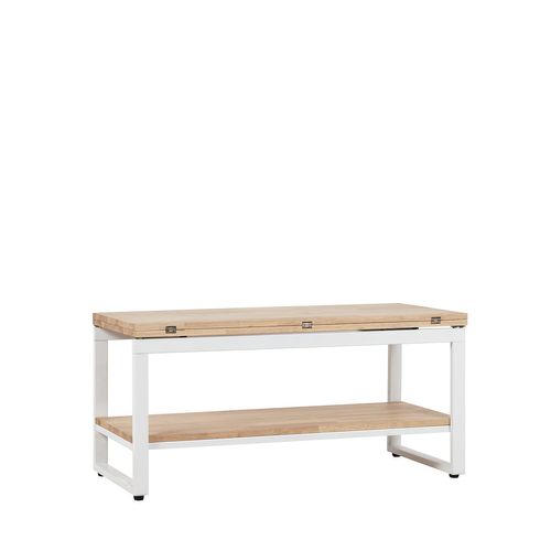 Table Basse Relevable Et Extensible En Bois Naturel 100x49cm